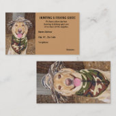 カスタマイズ可能な狩りまたは魚釣りガイド 名刺 (正面/裏面)