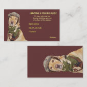 カスタマイズ可能な狩りまたは魚釣りガイド 名刺 (正面/裏面)