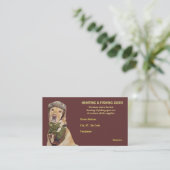 カスタマイズ可能な狩りまたは魚釣りガイド 名刺 (スタンド正面)