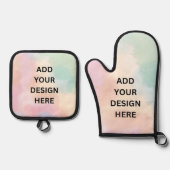 カスタマイズ可能な独自のカスタムを作成パーソナライズされたする 鍋つかみ&鍋敷きセット (正面)