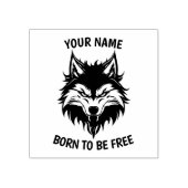 カスタマイズ可能な狼 ラバースタンプ (インプリント)