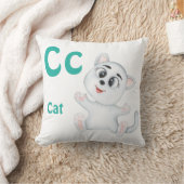 カスタマイズ可能な猫のアルファベットC - 名前入り クッション (ブランケット)