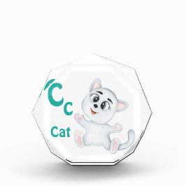 カスタマイズ可能な猫のアルファベットC - 名前入り フォトブロック
