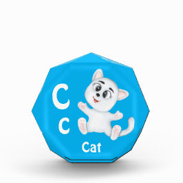 カスタマイズ可能な猫のアルファベットC - 名前入り フォトブロック