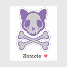 カスタマイズ可能な猫のスカルとクロスボーン