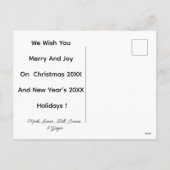 カスタマイズ可能な猫の写真、クリスマスツリー、 シーズンポストカード (裏面)
