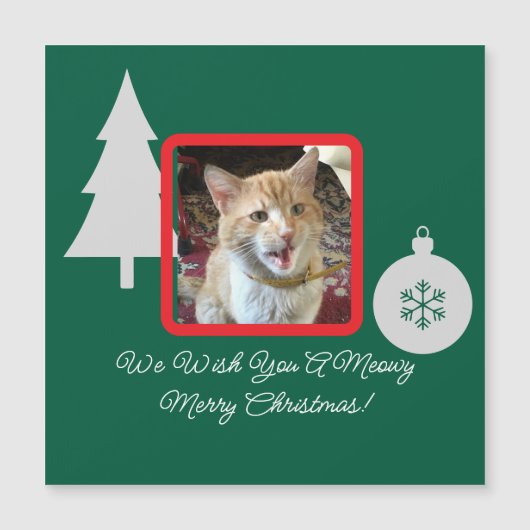 カスタマイズ可能な猫の写真、クリスマス (正面)
