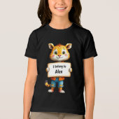 カスタマイズ可能な猫キャラクター トライブレンドTシャツ (正面)