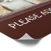 カスタマイズ可能な猫採用ポスター ポスター (角)