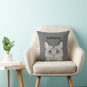 カスタマイズ可能な猫枕-かわいいカスタムの猫枕 クッション (椅子)