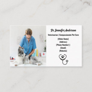 カスタマイズ可能な獣医の名刺 名刺