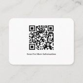 カスタマイズ可能な獣医ビジネスカードQRコード 名刺 (裏面)