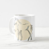 カスタマイズ可能な現代的な子馬のミニマルでかわいいユニセックスデザインの馬 コーヒーマグカップ (正面左)