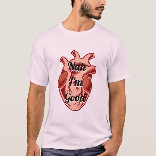 カスタマイズ可能な現実的なアンチ・バレンタイン・ハート Tシャツ (正面)