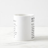 カスタマイズ可能な理学療法博士の定義 コーヒーマグカップ (中央)