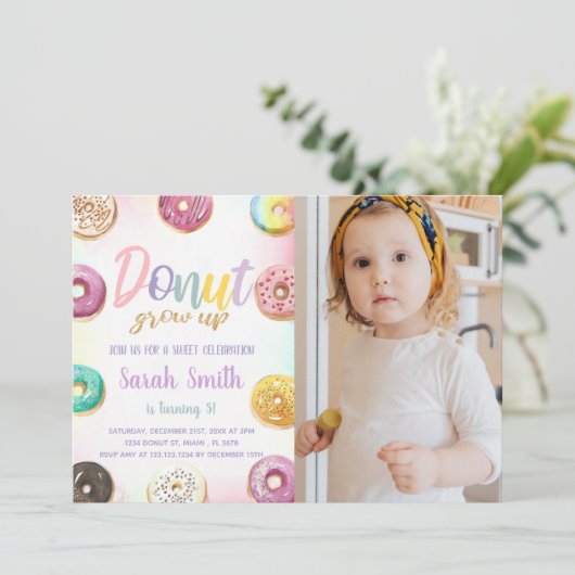 カスタマイズ可能な甘いパーティの招待状 子供へ 招待状 (スタンド正面)