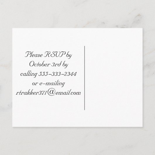 カスタマイズ可能な甘い16 16カード招待状 インビテーションポストカード (裏面)