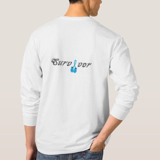 カスタマイズ可能な生存者のワイシャツ-前立腺癌 Tシャツ (裏面)