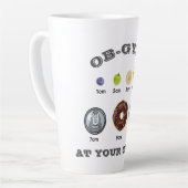 カスタマイズ可能な産科婦人科医/ナース/助産師 カフェラテマグ (左アングル)