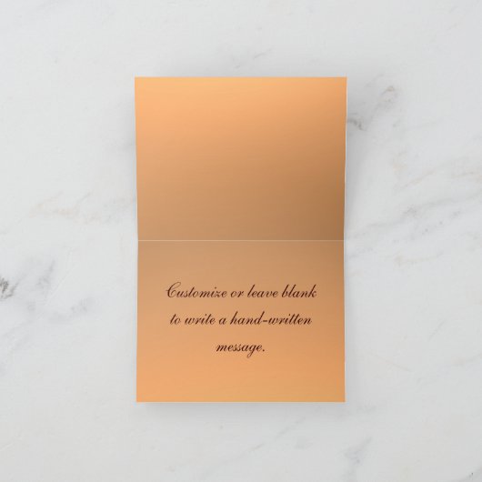 カスタマイズ可能な田舎風のムースサンキューカード サンキューカード (内部)