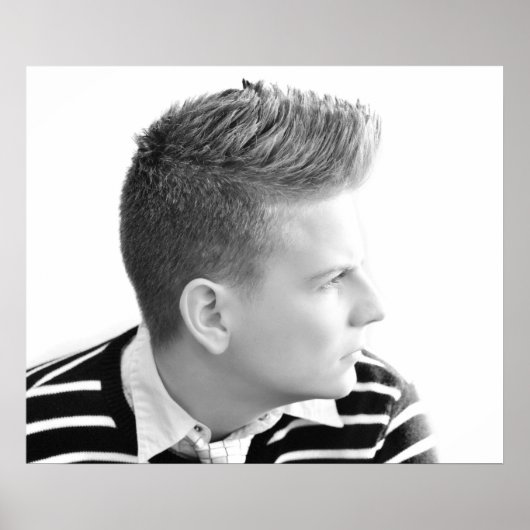 カスタマイズ可能な男性のサロンポスター ポスター (正面)