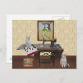 カスタマイズ可能な留め具およびキルター用はがき ポストカード (正面/裏面)