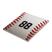 カスタマイズ可能な番号を持つ野球 タイル (側面)