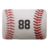 カスタマイズ可能な番号を持つ野球 バスマット (正面)