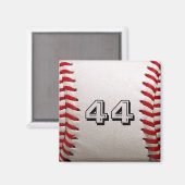 カスタマイズ可能な番号を持つ野球 マグネット (正面/裏面)