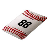 カスタマイズ可能な番号を持つ野球 マグネット (左側)