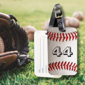 カスタマイズ可能な番号を持つ野球 ラゲッジタグ