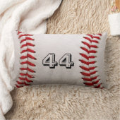カスタマイズ可能な番号を持つ野球 ランバークッション (ブランケット)