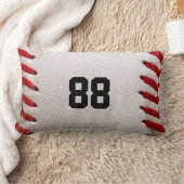 カスタマイズ可能な番号を持つ野球 ランバークッション (ブランケット)