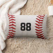 カスタマイズ可能な番号を持つ野球 ランバークッション (ブランケット)