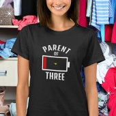カスタマイズ可能な疲れた親/相対的な子供の数 Tシャツ
