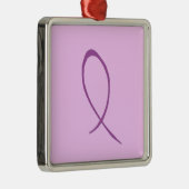 カスタマイズ可能な癲癇の認識度 メタルオーナメント (右)