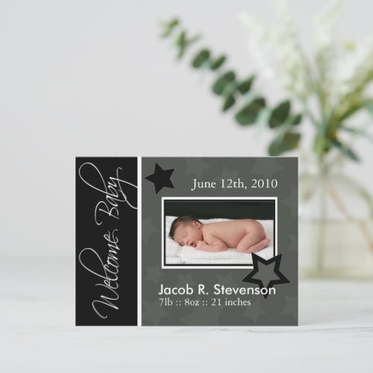 カスタマイズ可能な発表 案内ポストカード (スタンド正面)