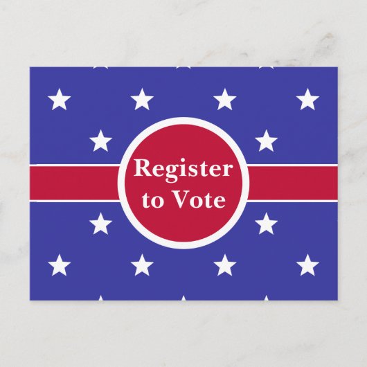 カスタマイズ可能な登録でははがきに投票 ポストカード (正面)