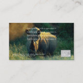 カスタマイズ可能な白いサイのサファリのプロフィールカード- 名刺 (裏面)
