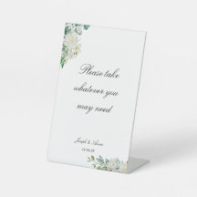 カスタマイズ可能な白いフローラバスルーム記号