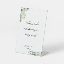 カスタマイズ可能な白いフローラバスルーム記号 台座サイン