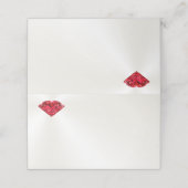 カスタマイズ可能な白いルビー座席表 プレイスカード (外部開封)