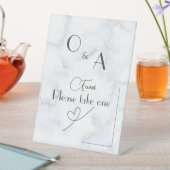 カスタマイズ可能な白い大理石結婚台座 台座サイン (インサイチュ)