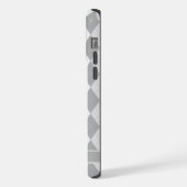 カスタマイズ可能な白い明るい濃い灰色のパタアーガイルーン iPhoneケース (左側面)