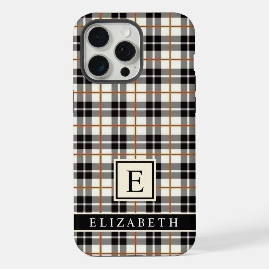 カスタマイズ可能な白い灰色の赤市松模様に色 iPhoneケース (裏面)