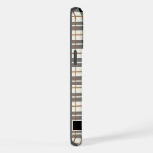 カスタマイズ可能な白い灰色の赤市松模様に色 iPhoneケース (右側面)