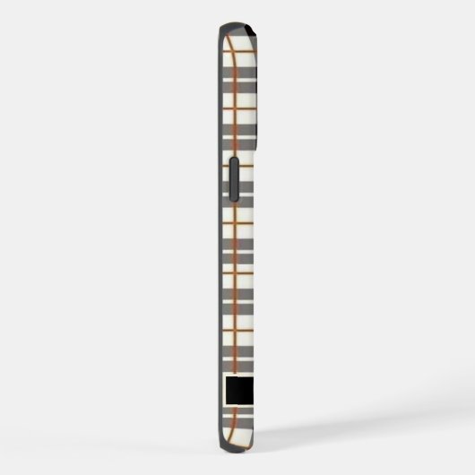 カスタマイズ可能な白い灰色の赤市松模様に色 iPhoneケース (右側面)