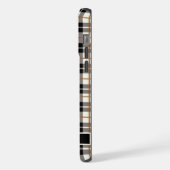 カスタマイズ可能な白い灰色の赤市松模様に色 iPhoneケース (左側面)