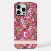 カスタマイズ可能な白い花ピンクのフローラ iPhoneケース (裏面)