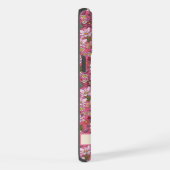 カスタマイズ可能な白い花ピンクのフローラ iPhoneケース (右側面)